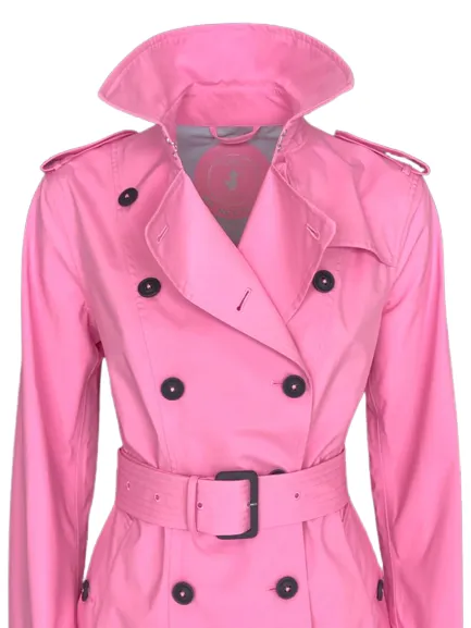 Magenta Double-Breasted Trenchcoat