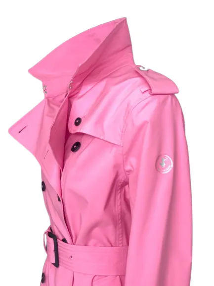 Magenta Double-Breasted Trenchcoat