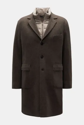 MANZONI 24 jersey wool coat grey-brown