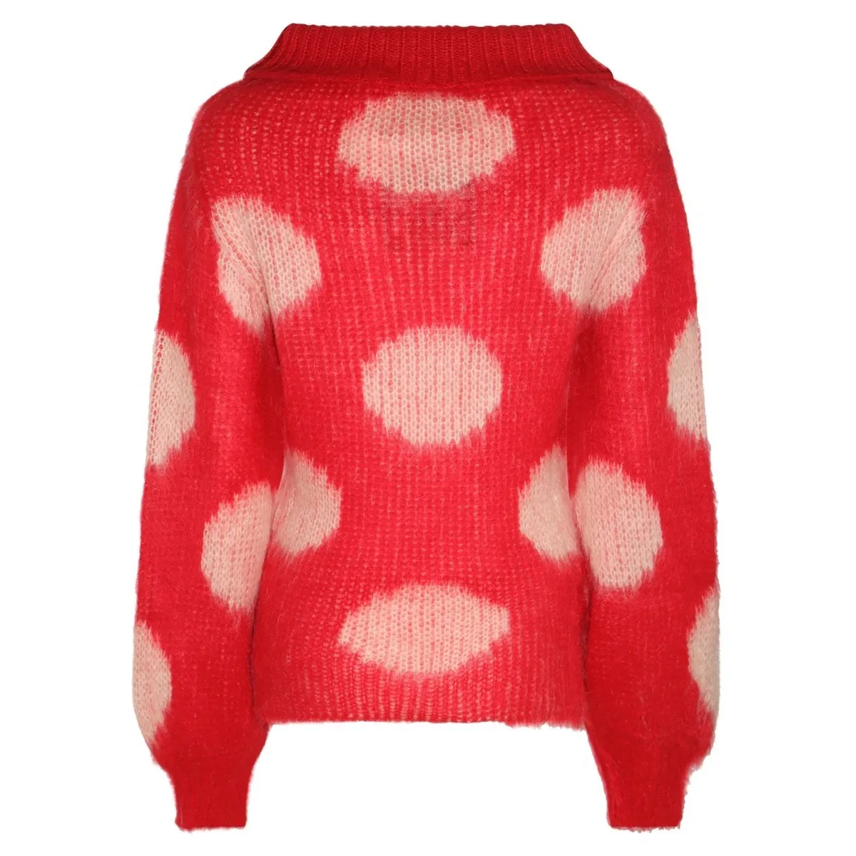 MARNI  |Crew Neck Dots Casual Style Nylon Long Sleeves Oversized