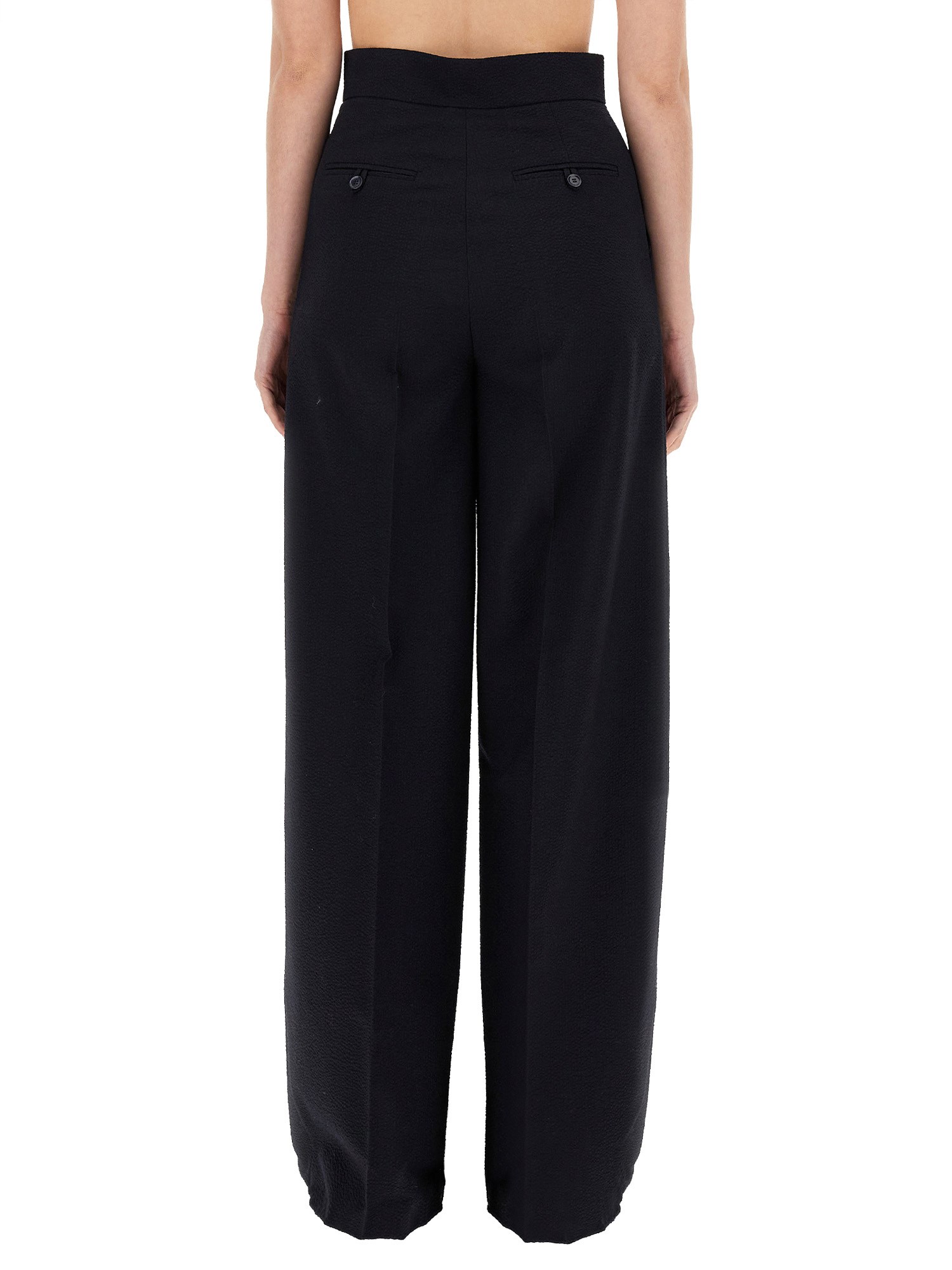 Max Mara wool pants with deer design.