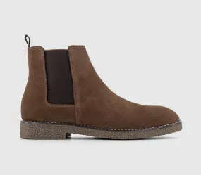 Mens Chelsea Boots Brown Suede