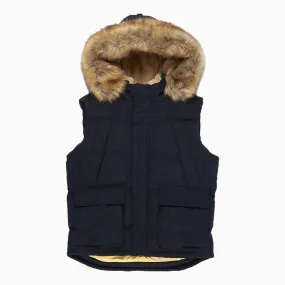 Mens Puffer Vest with Lined Hood in Yukon - Shop Now