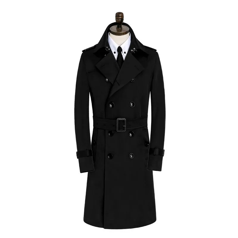 Men's Windbreaker Long Slim Autumn And Winter Coat