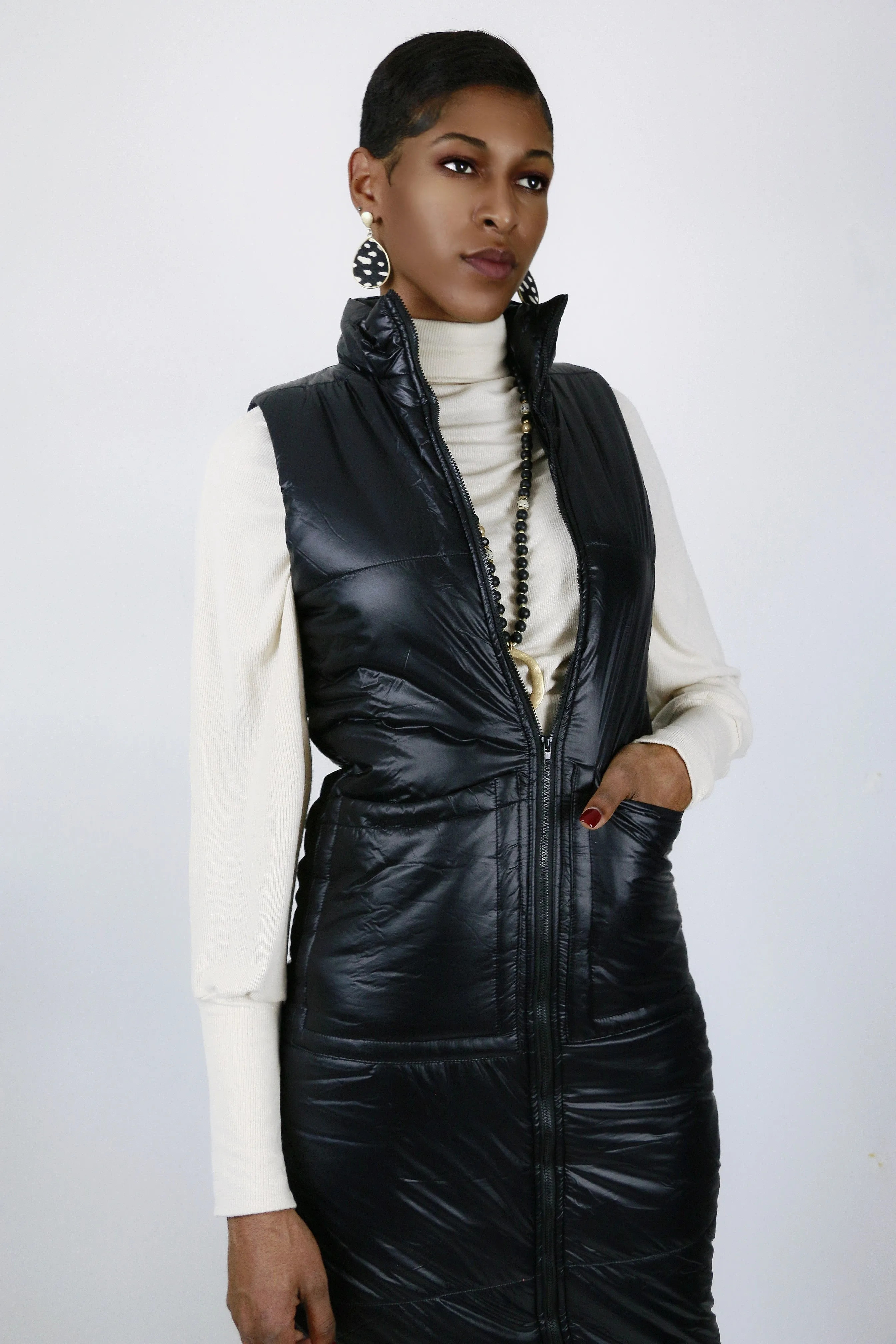 Midnight Maxi Puffer Vest: Buy Online Now!