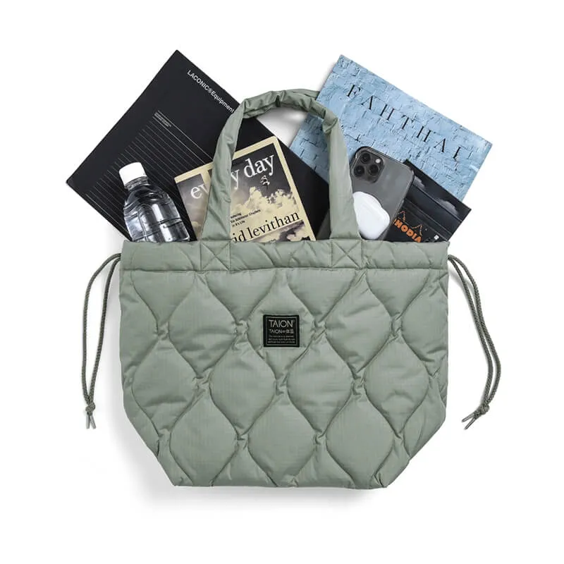 Military Down Tote Bag M - Dark Sage Green