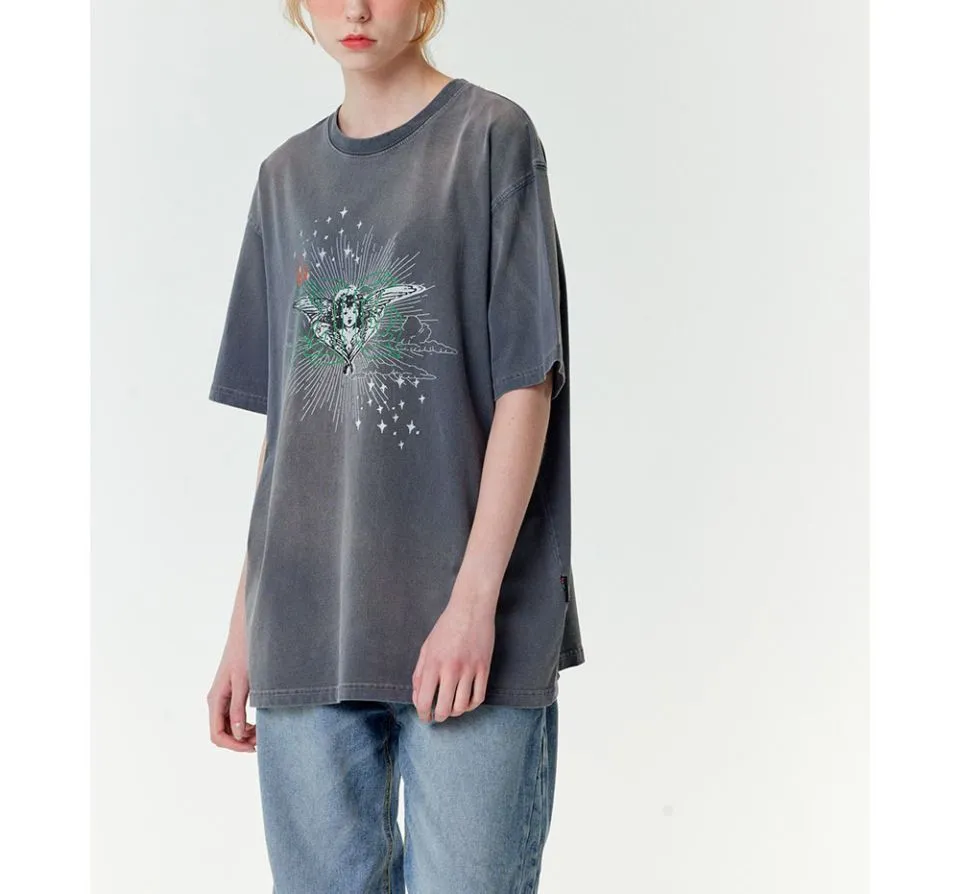 MISTER CHILD  |Unisex Street Style Short Sleeves Oversized Logo T-Shirts