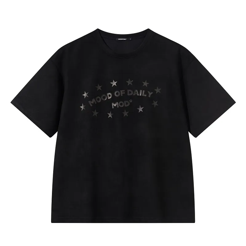 MODITEC  |Crew Neck Star Unisex Sweat Street Style Short Sleeves