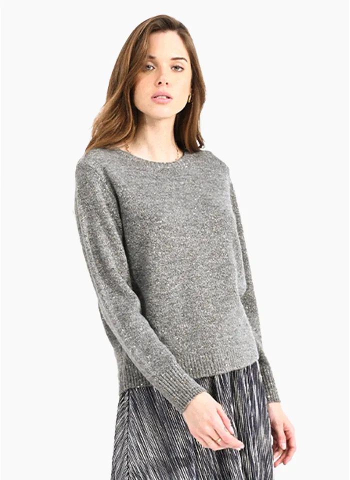 Molly Bracken Knit Sweater - Grey