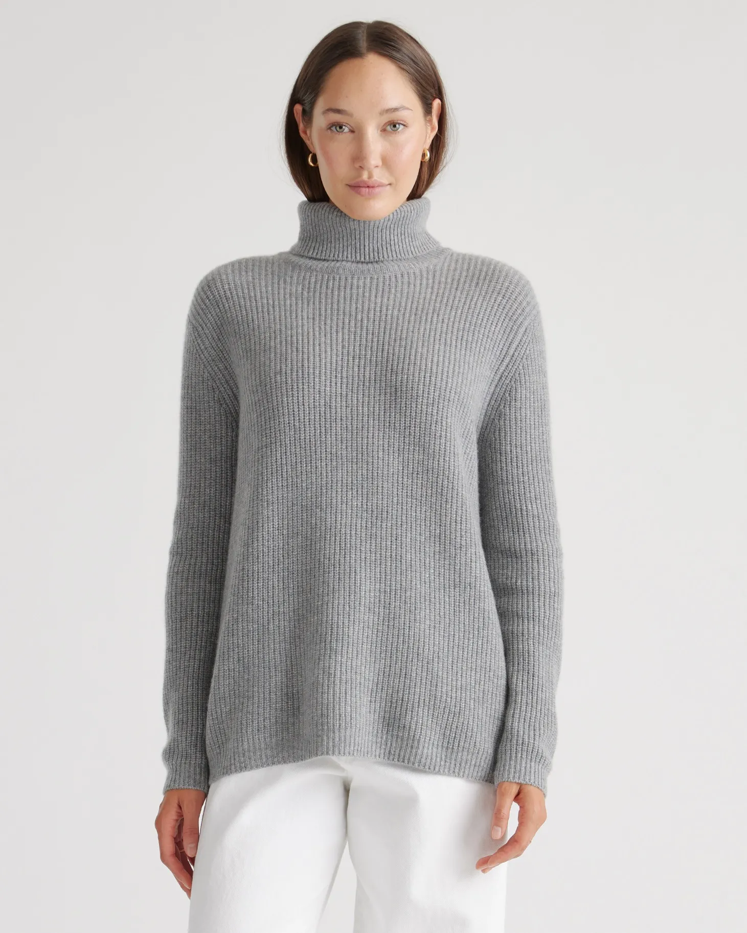 Mongolian Cashmere Fisherman Turtleneck Sweater