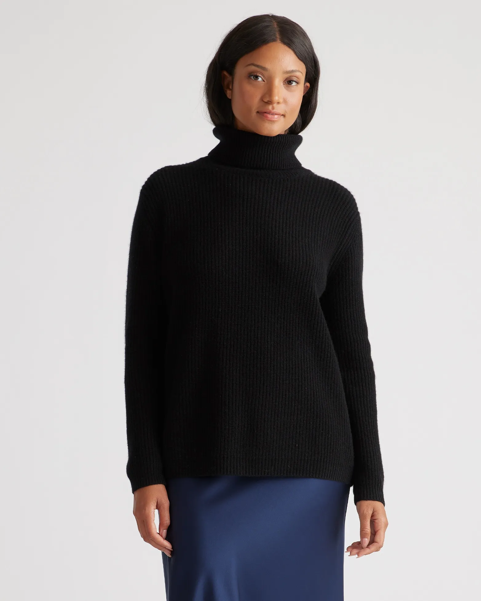 Mongolian Cashmere Fisherman Turtleneck Sweater