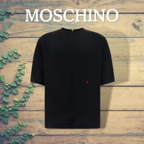 Moschino  |Monogram Short Sleeves Oversized T-Shirts