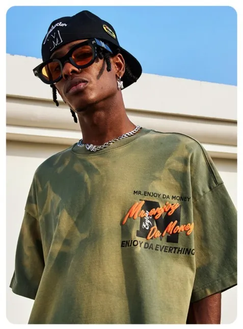 MR. ENJOY DA MONEY  |Crew Neck Camouflage Unisex Sweat Street Style Tie-dye