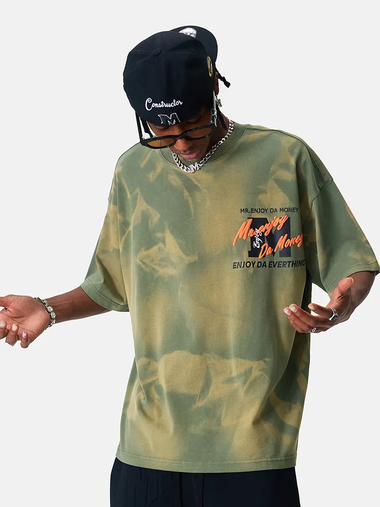 MR. ENJOY DA MONEY  |Crew Neck Camouflage Unisex Sweat Street Style Tie-dye