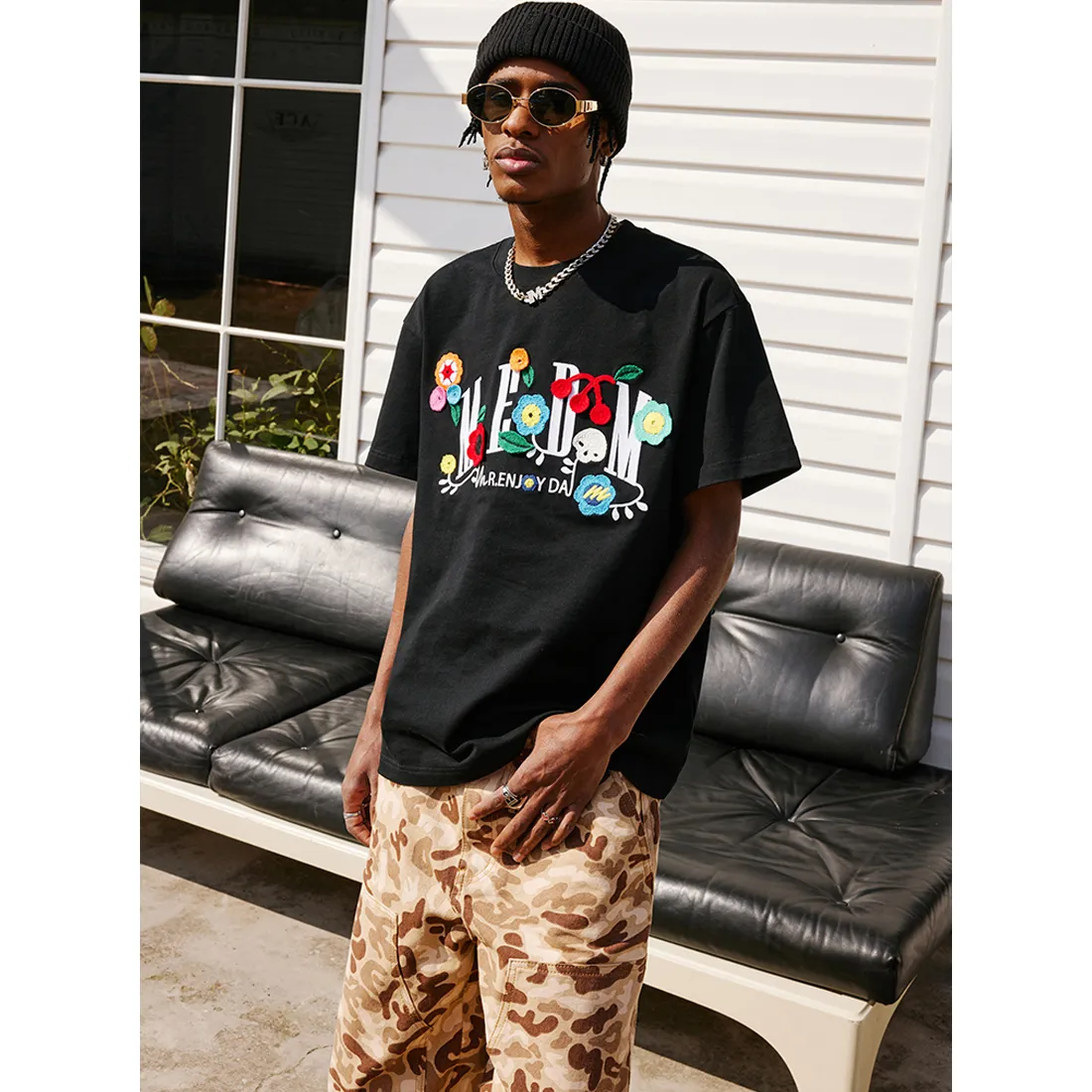 MR. ENJOY DA MONEY  |Crew Neck Unisex Street Style Cotton Short Sleeves Oversized