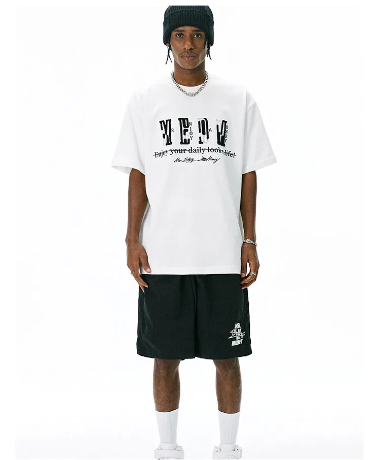 MR. ENJOY DA MONEY  |Crew Neck Unisex Sweat Street Style Cotton Short Sleeves