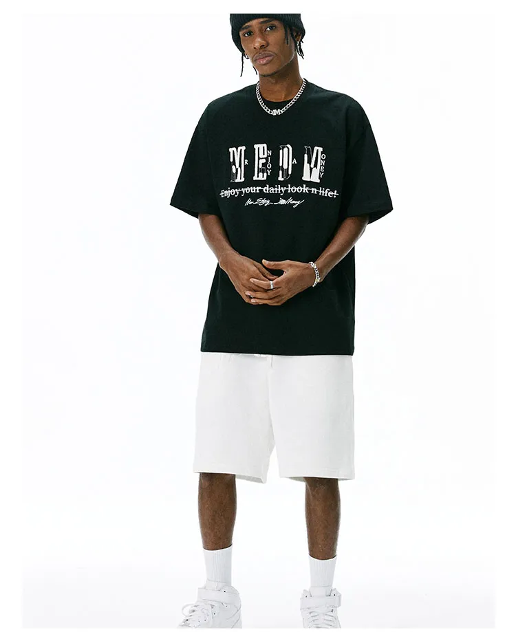 MR. ENJOY DA MONEY  |Crew Neck Unisex Sweat Street Style Cotton Short Sleeves