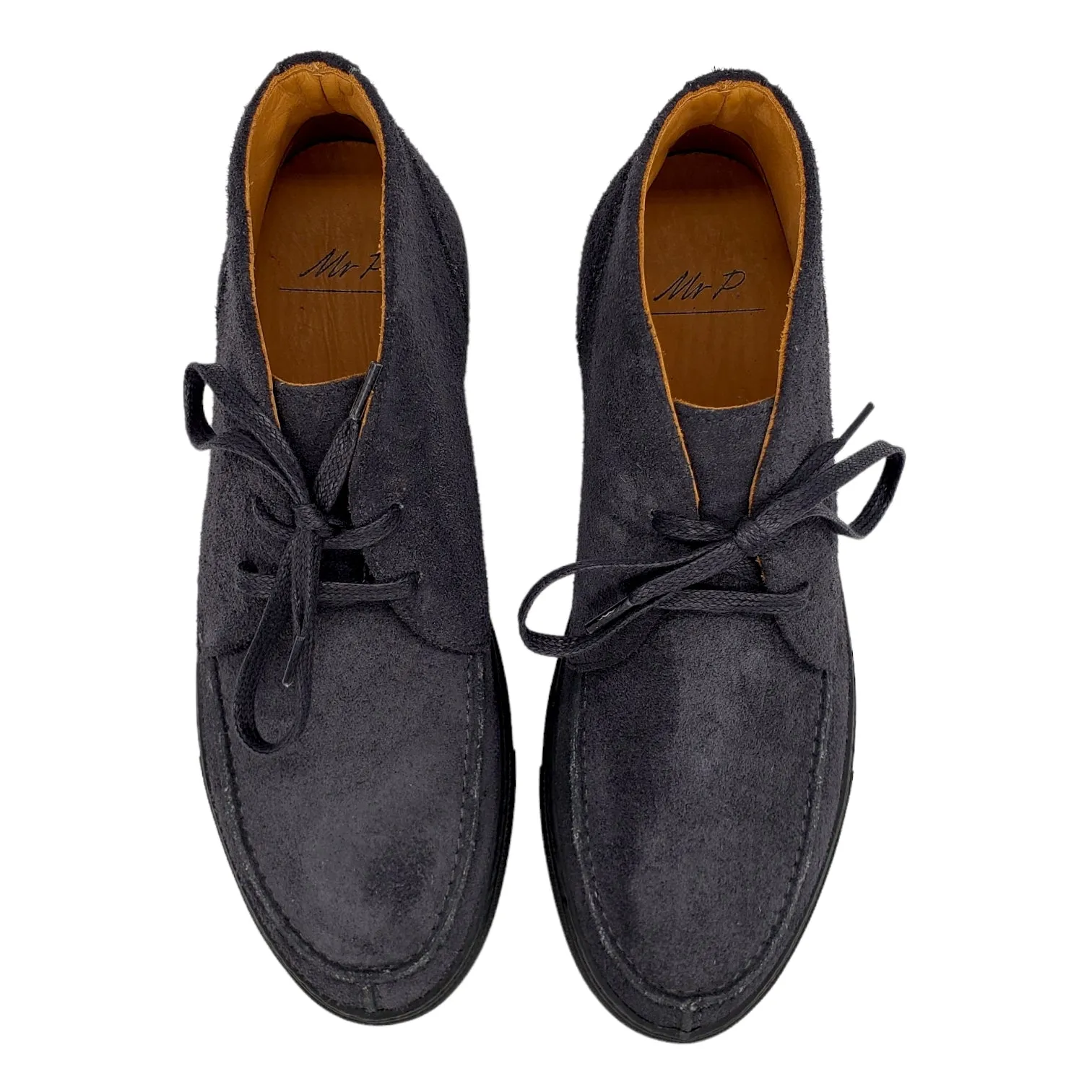 Mr P. Blue Suede Chukka Boots