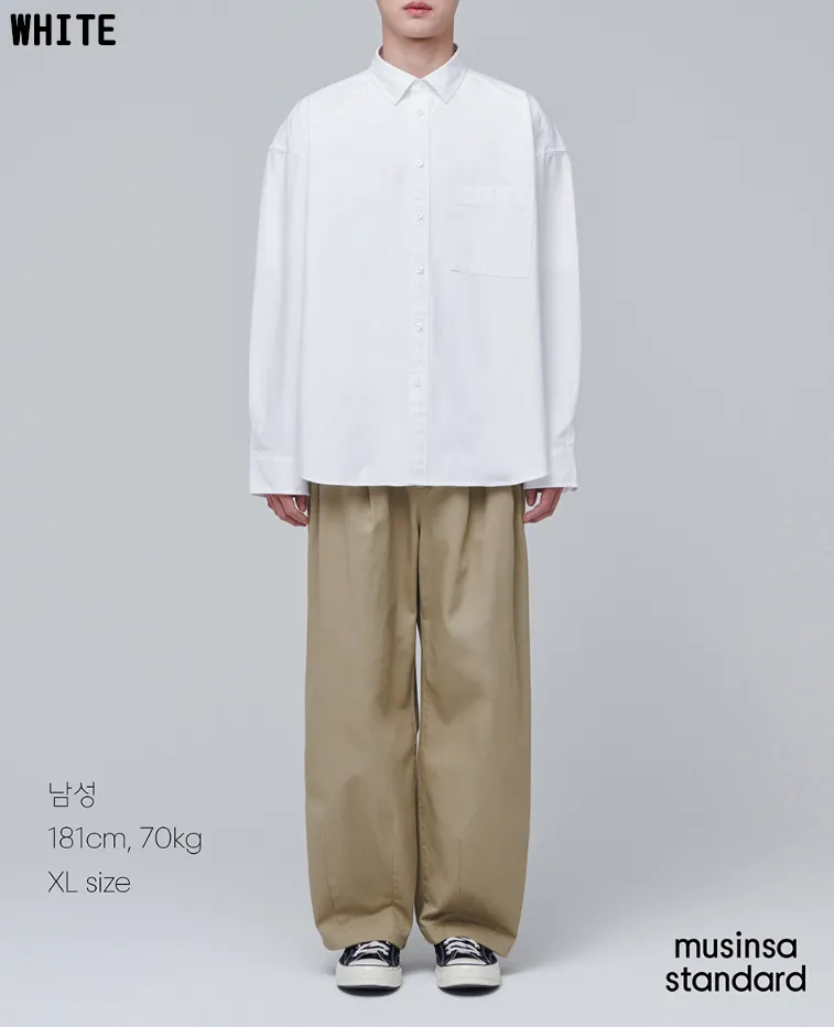 MUSINSA STANDARD  |Street Style Plain Oversized Shirts