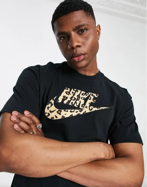 Nike  |Crew Neck Leopard Patterns Unisex Street Style Cotton