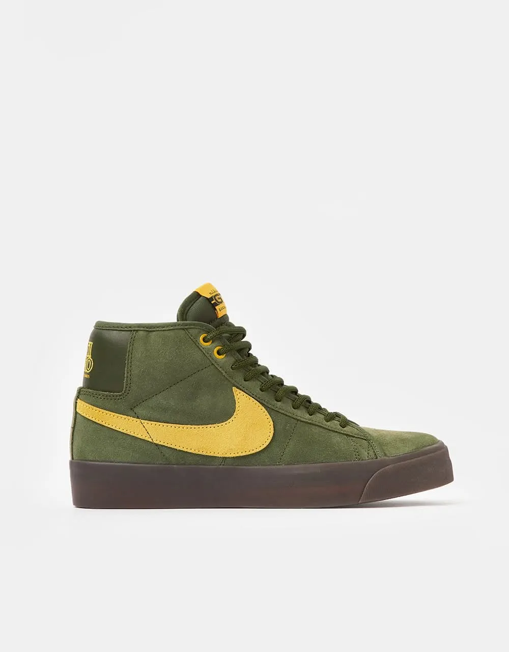 Nike SB 'Anti Hero' Zoom Blazer Mid QS Skate Shoes - Rough Green/Amarillo-Rough Green