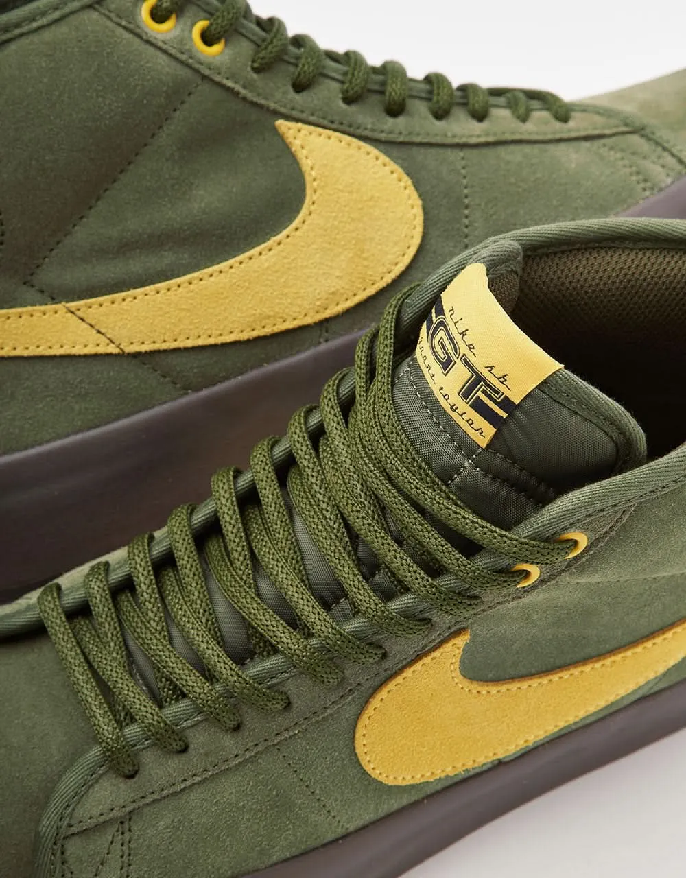 Nike SB 'Anti Hero' Zoom Blazer Mid QS Skate Shoes - Rough Green/Amarillo-Rough Green