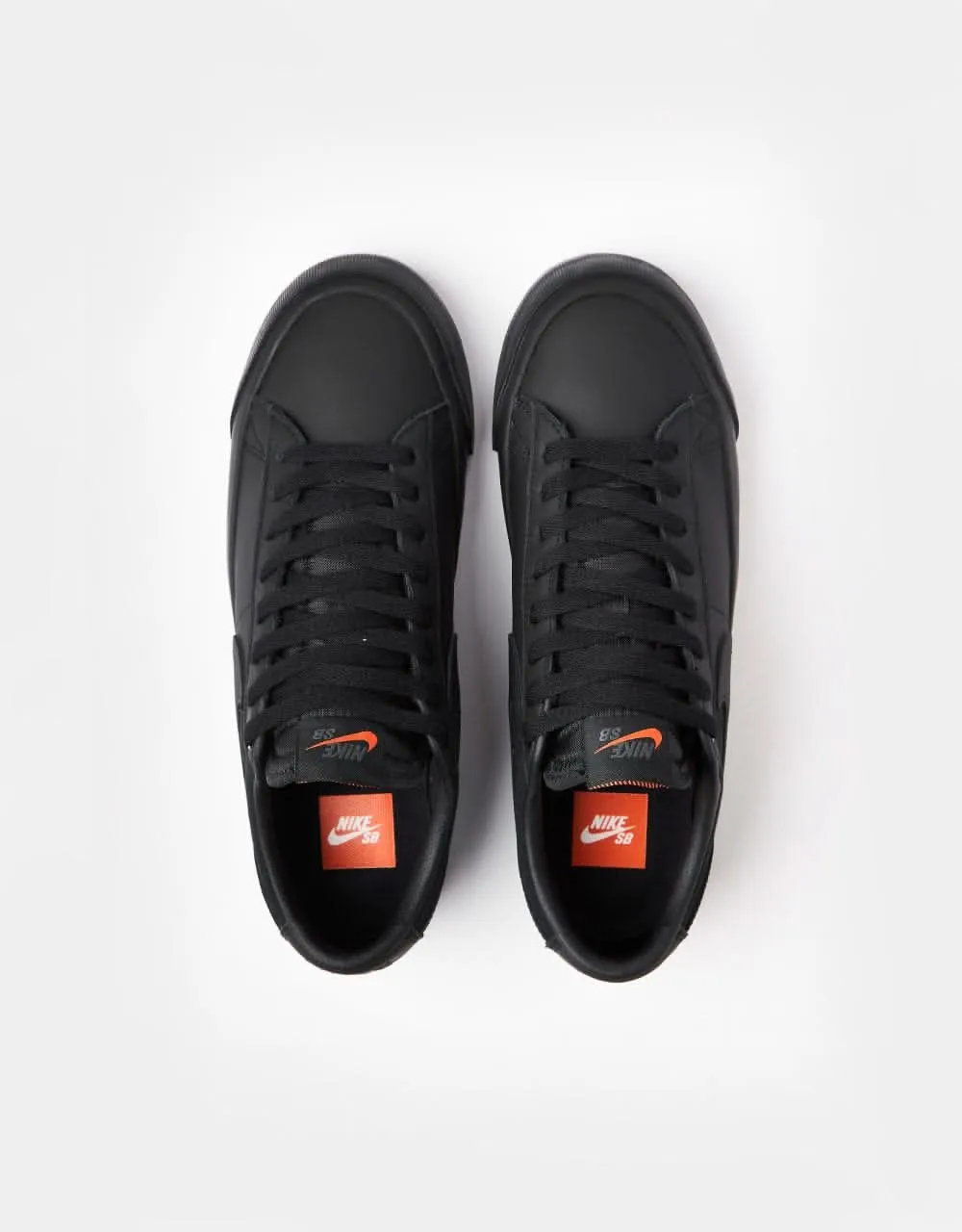 Nike SB 'Orange Label' Blazer Low Pro GT ISO Skate Shoes - Black/Black-Black-Black-Anthracite-Safety Orange