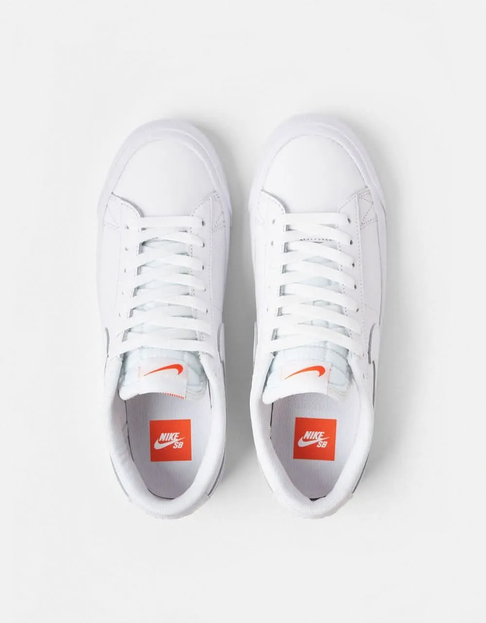 Nike SB 'Orange Label' Zoom Blazer Low Pro GT ISO Skate Shoes - White/White-White-White