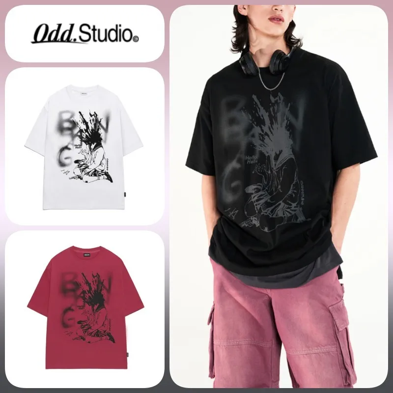 Odd Studio  |Unisex U-Neck Cotton Oversized T-Shirts