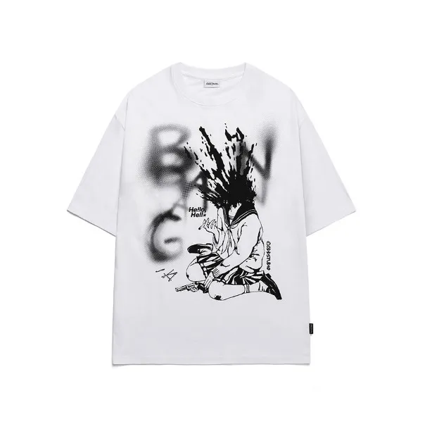 Odd Studio  |Unisex U-Neck Cotton Oversized T-Shirts