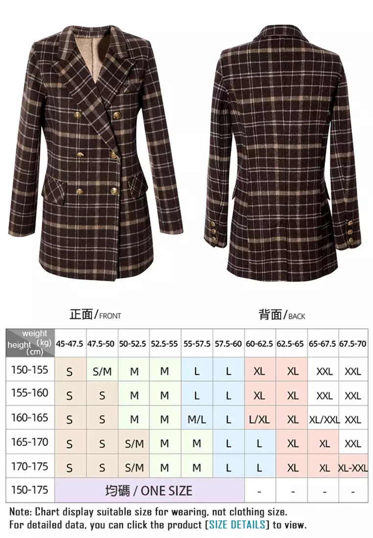 ONX.HK Strong Check Wool Blend Wool Coat