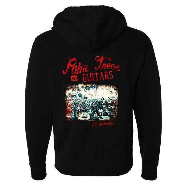 Palm Trees & Guitars Zip-Up Hoodie (Unisex)