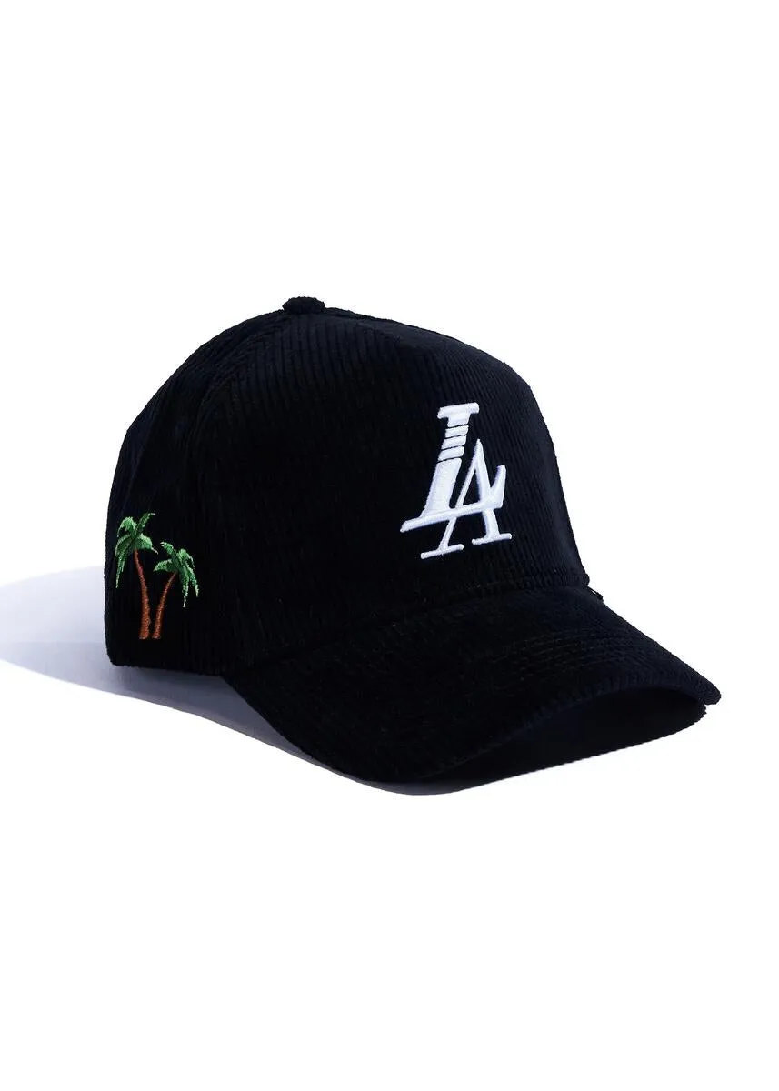 PARADISE LA Black Corduroy Hat (Reference)