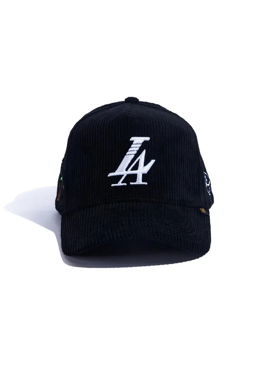 PARADISE LA Black Corduroy Hat (Reference)