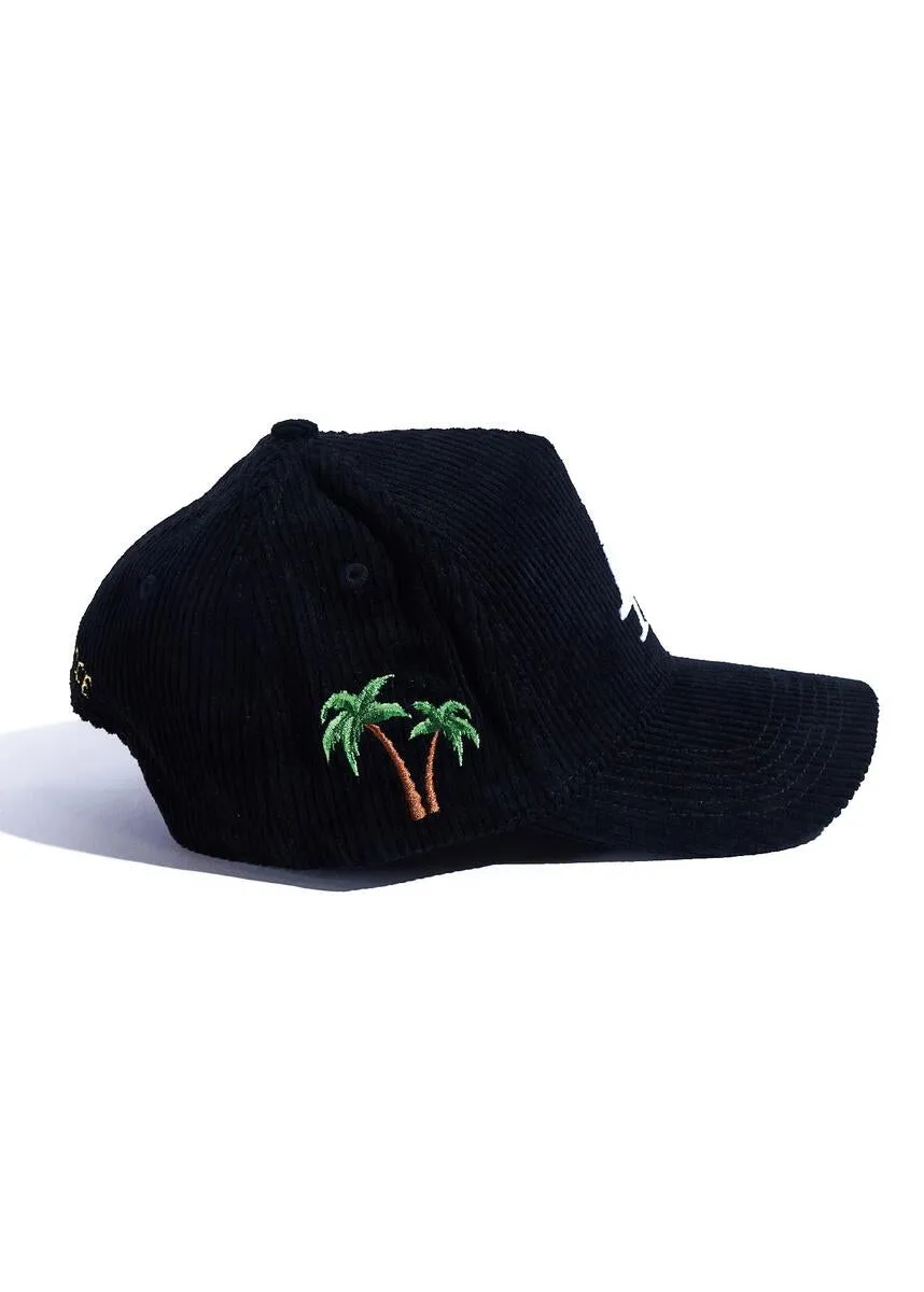 PARADISE LA Black Corduroy Hat (Reference)