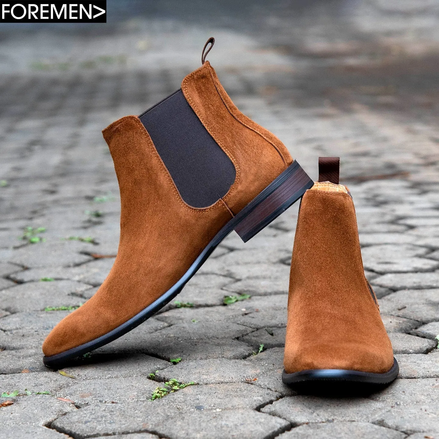 Paris Tan Suede Chelsea Boot.