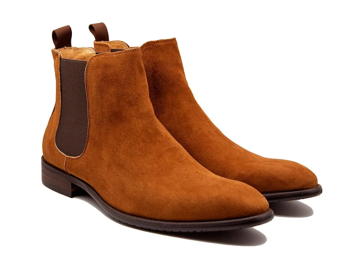 Paris Tan Suede Chelsea Boot.