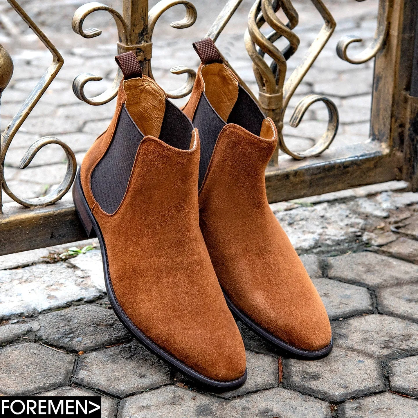 Paris Tan Suede Chelsea Boot.