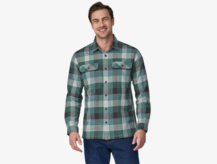 Patagonia Men's Long-Sleeved Organic Cotton Midweight Fjord Flannel Shirt