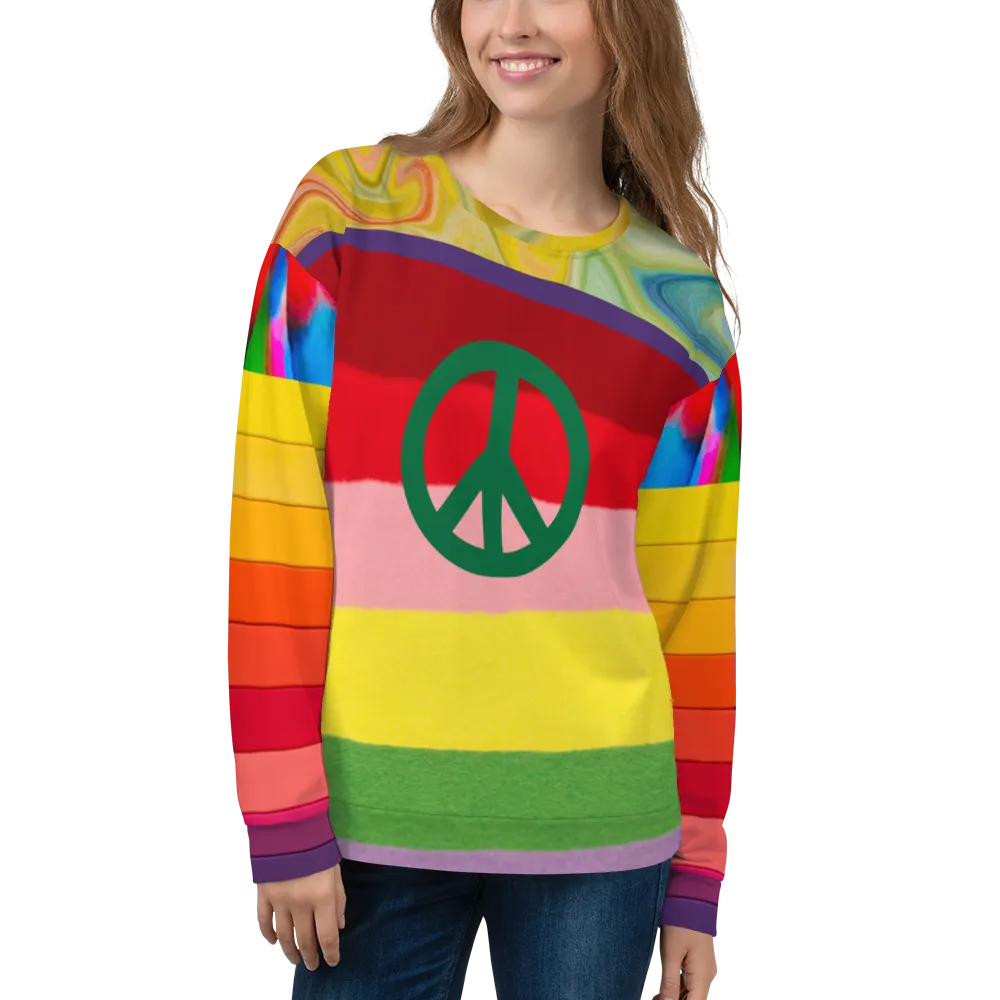 Peace, Love, and Rainbows Sweatshirt for Sale