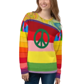 Peace, Love, and Rainbows Sweatshirt for Sale