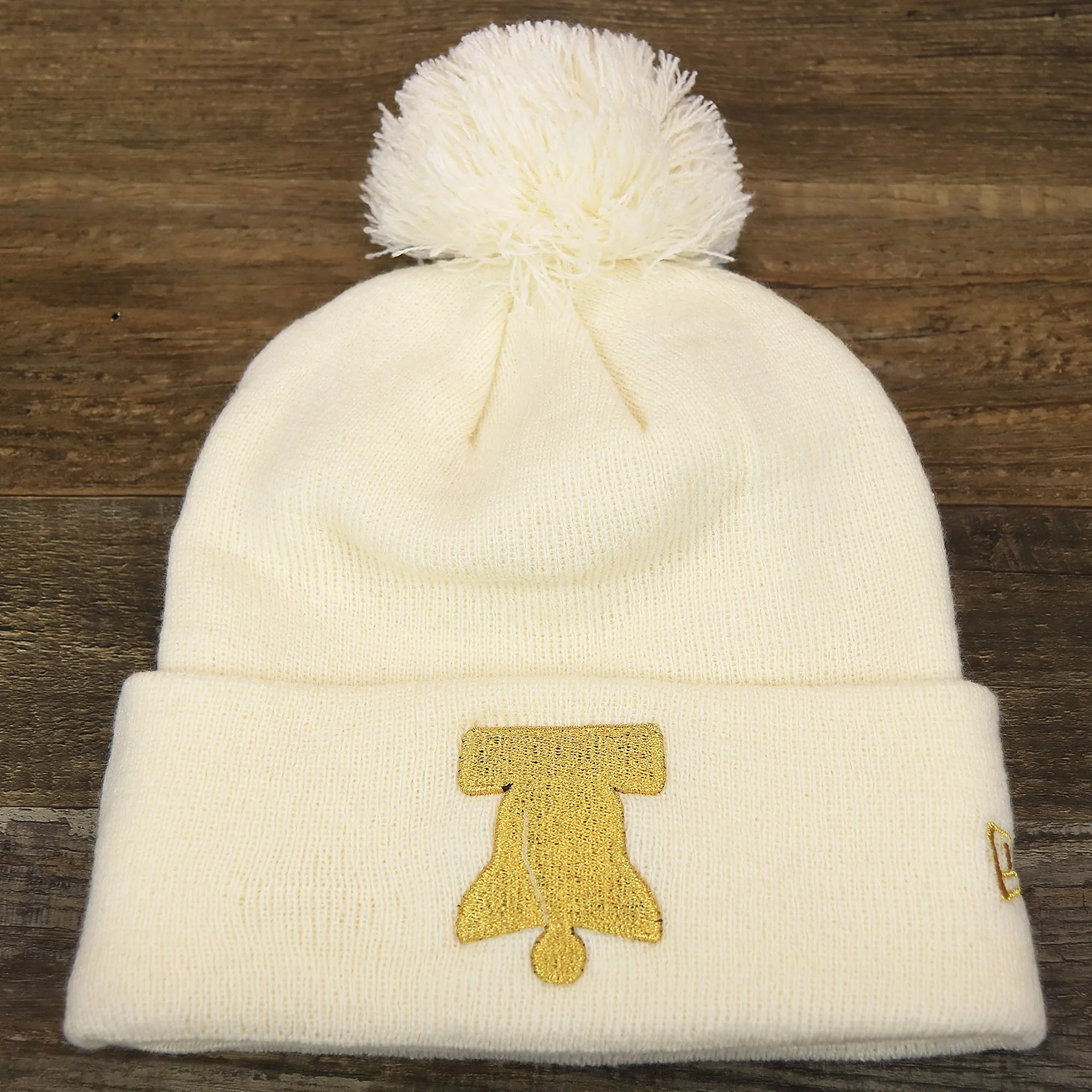 Philadelphia 76ers Liberty Bell Winter Beanie | Cream Beanie