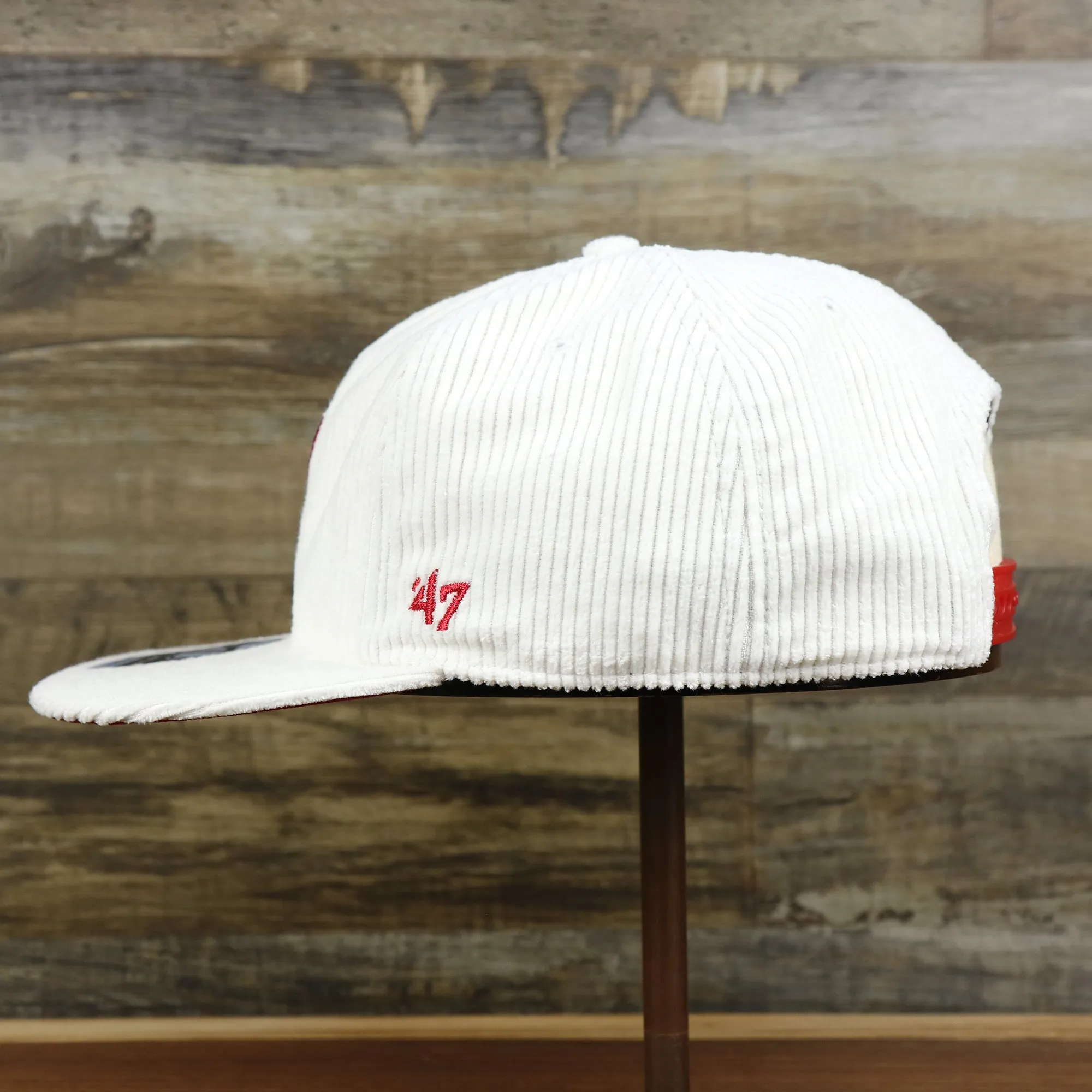 Philadelphia Phillies Corduroy Snapback Hat | White Corduroy Snap Cap - Buy Now