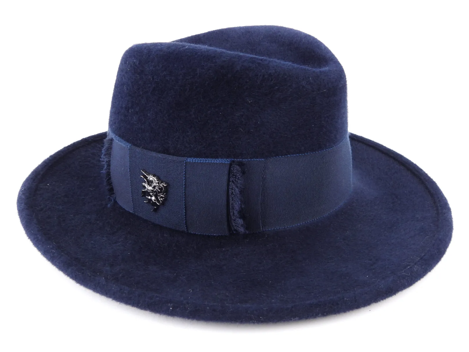 Philip Treacy Navy Blue Bucket Hat is a popular and stylish wool felt hat (DW442)