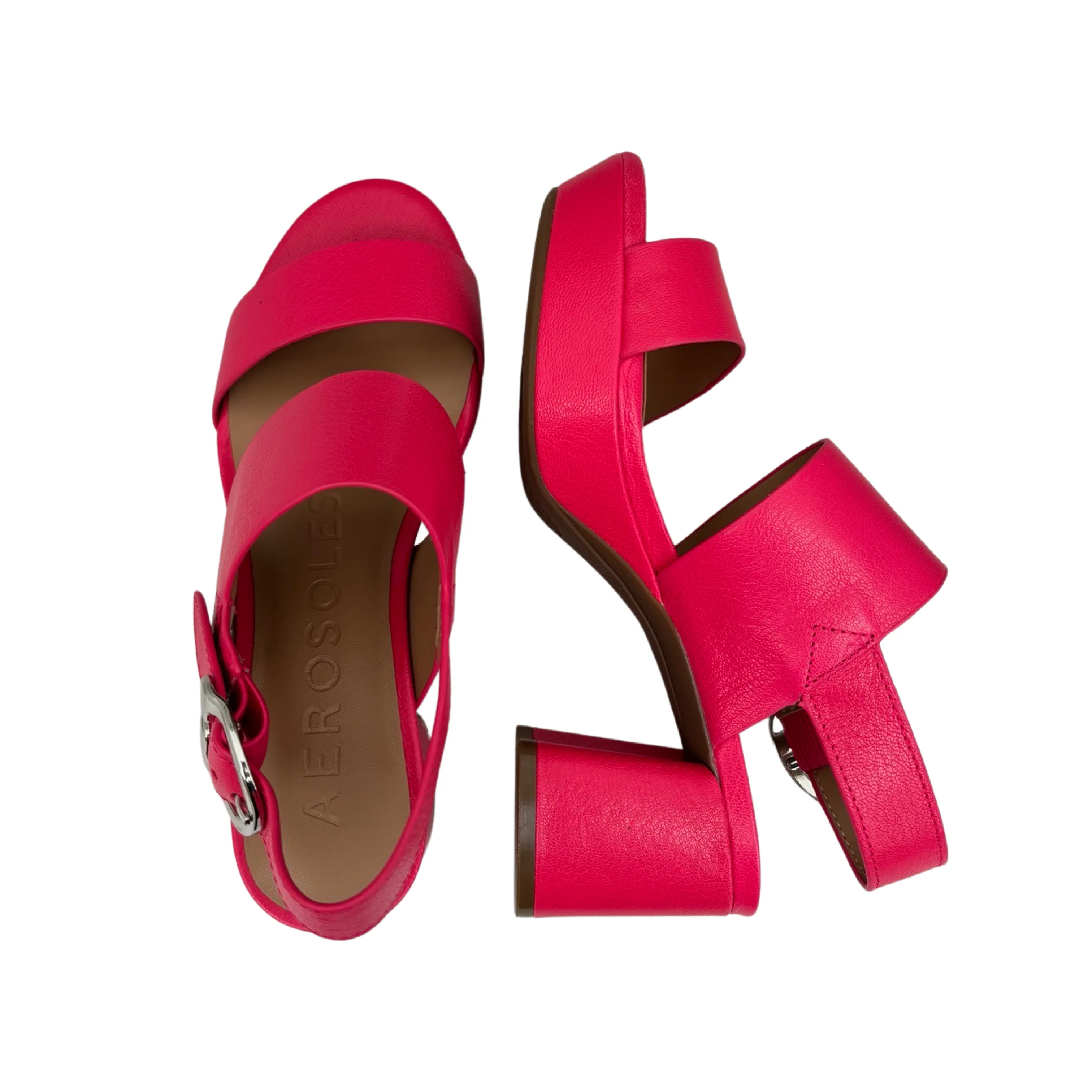 Pink Leather Camera Sandal