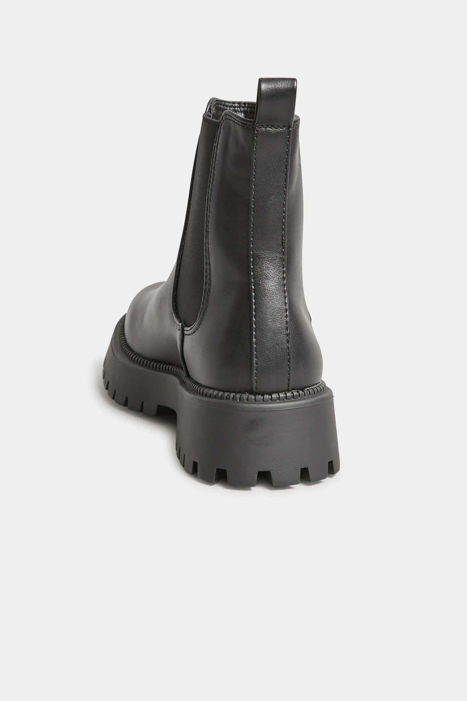 PixieGirl Black Chunky Chelsea Boots D Fit