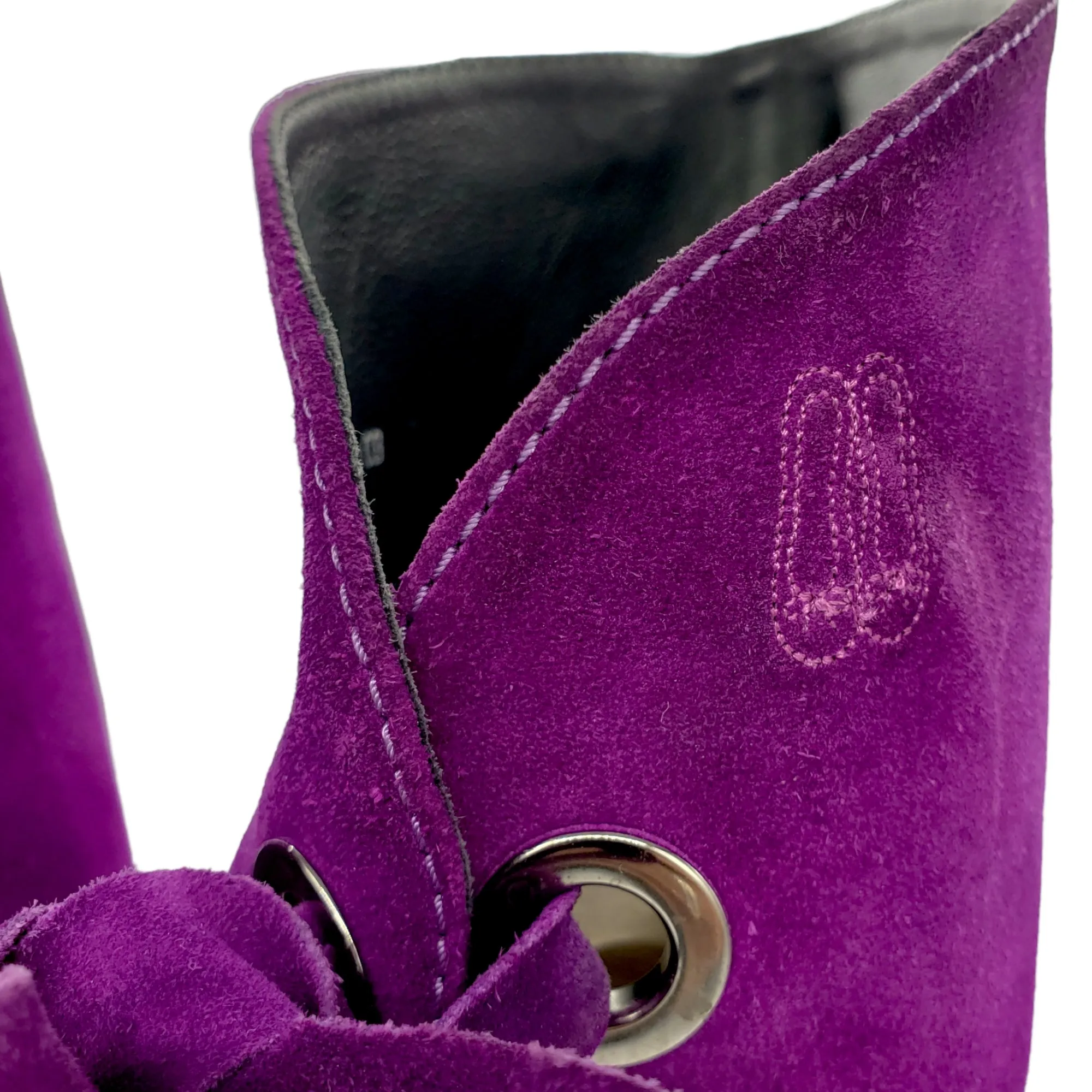 Pretty Ballerinas Purple Suede Knee Length Boots