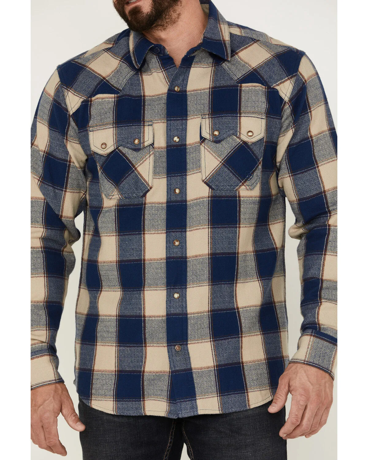 Product Name:  Ariat Men's Howie Retro Plaid Long Sleeve Snap Western Flannel Shirt