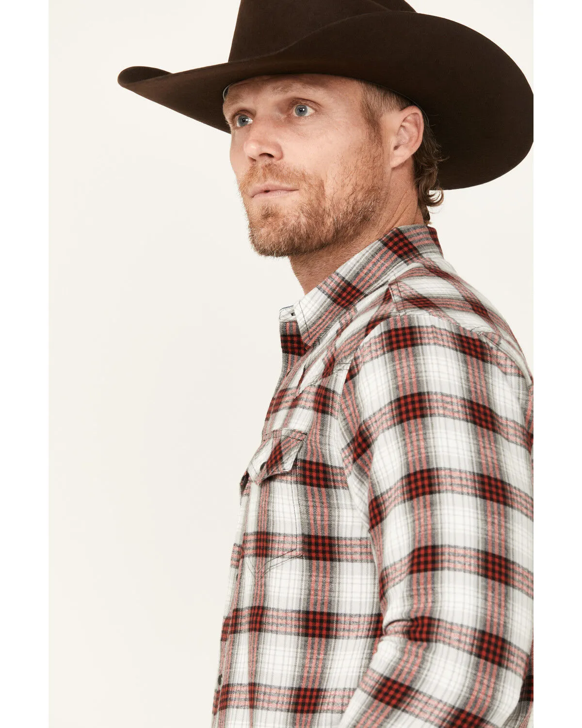 Product Name:  Cody James Men's Alrighty Plaid Print Long Sleeve Snap Western Flannel Shirt