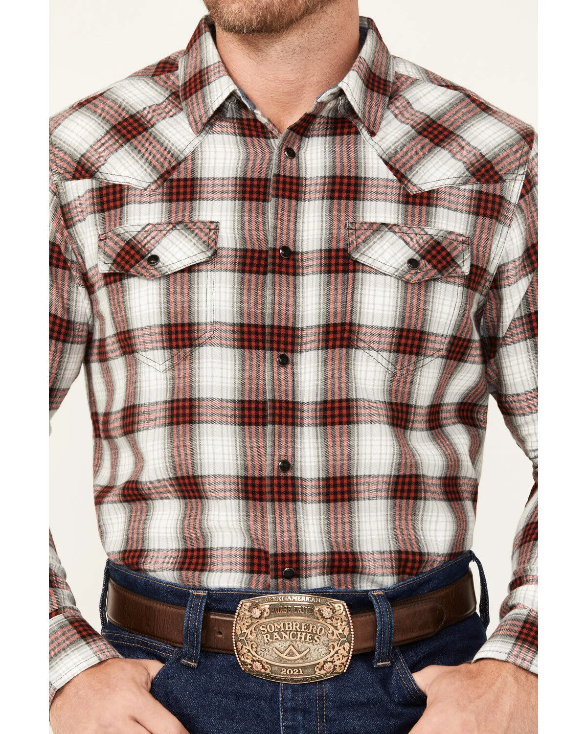 Product Name:  Cody James Men's Alrighty Plaid Print Long Sleeve Snap Western Flannel Shirt